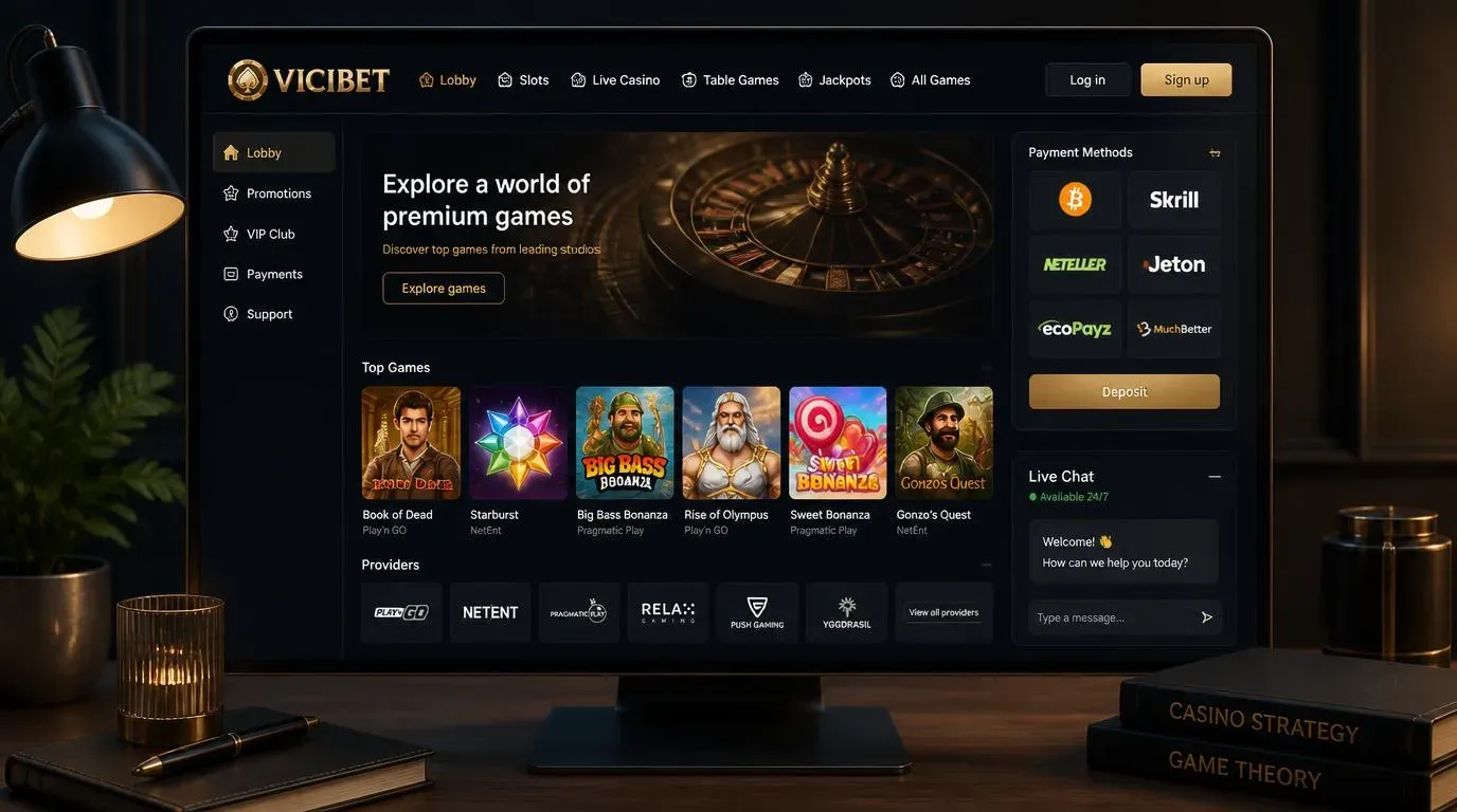 Casino-Bonusbereich mit wöchentlichen Aktionen, Cashback und Belohnungen für aktive Nutzer